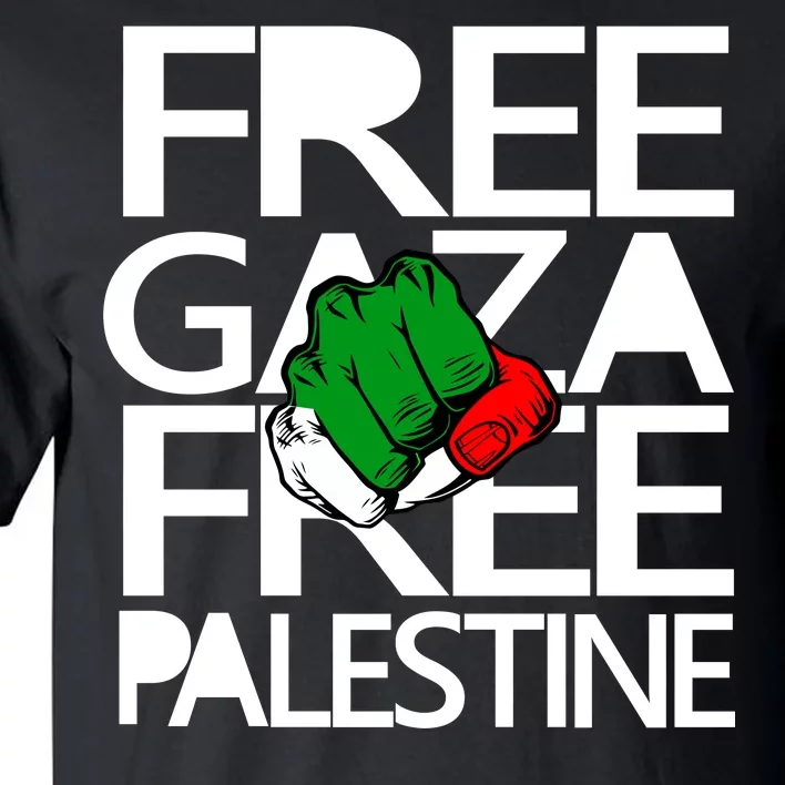 Free Gaza And Palestine Fist Tall T-Shirt