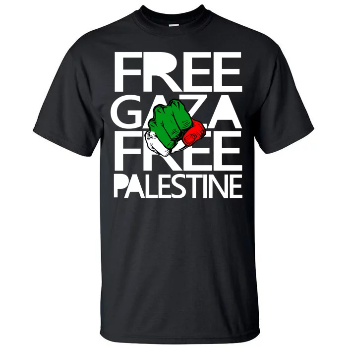 Free Gaza And Palestine Fist Tall T-Shirt