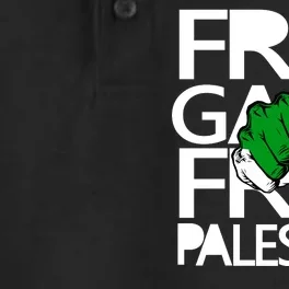 Free Gaza And Palestine Fist Dry Zone Grid Performance Polo