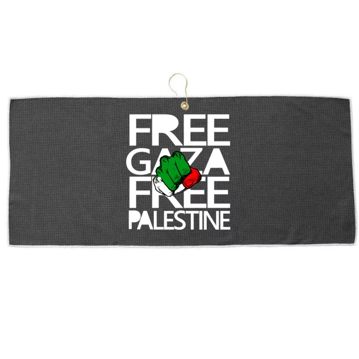 Free Gaza And Palestine Fist Large Microfiber Waffle Golf Towel