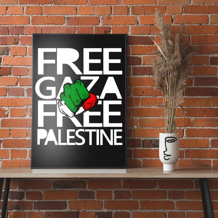 Free Gaza And Palestine Fist Poster