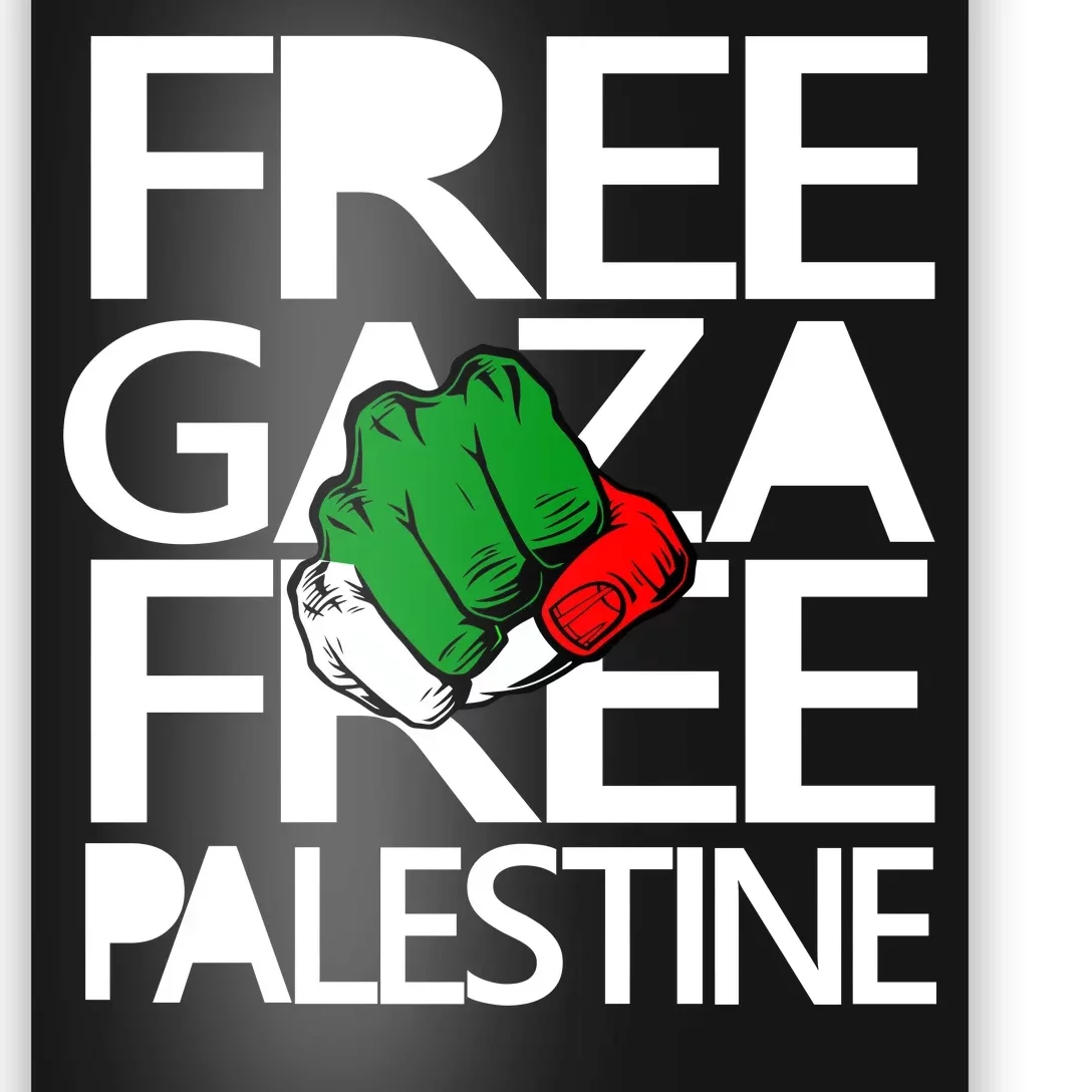 Free Gaza And Palestine Fist Poster