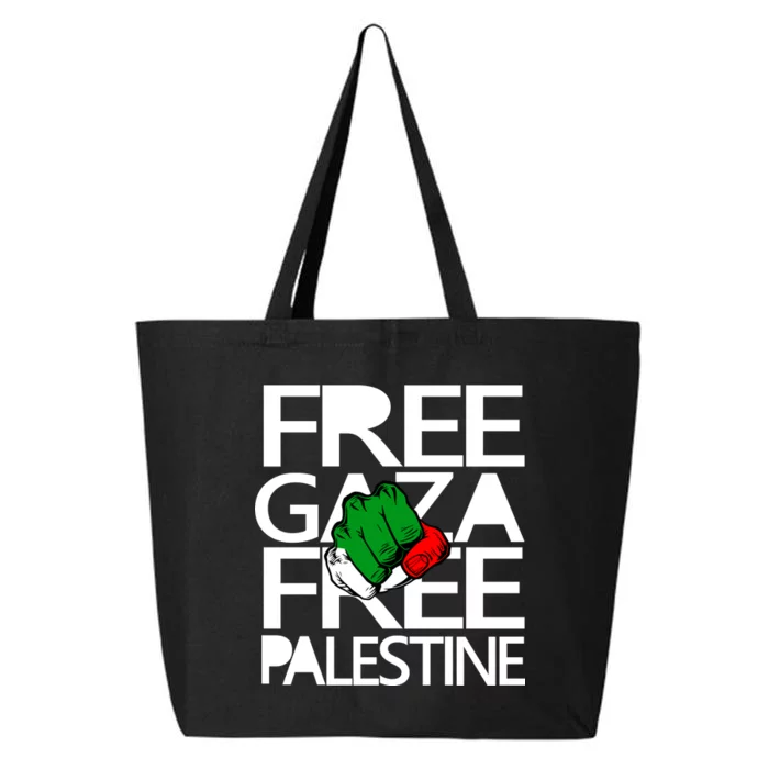 Free Gaza And Palestine Fist 25L Jumbo Tote