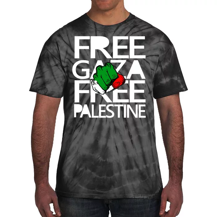 Free Gaza And Palestine Fist Tie-Dye T-Shirt