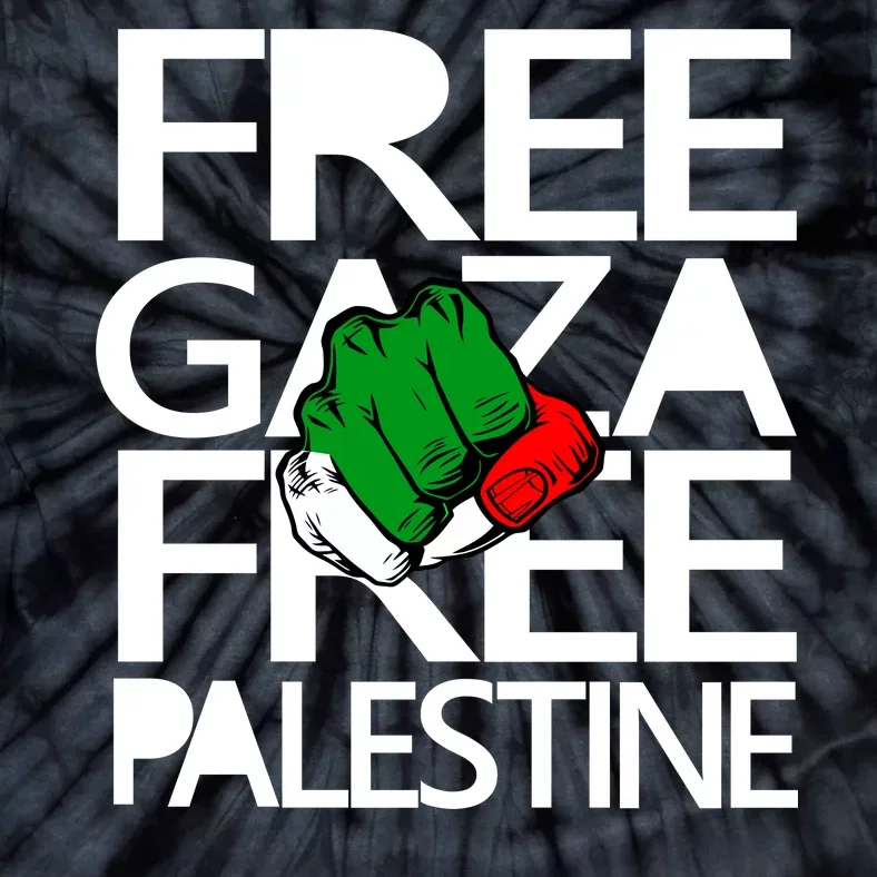 Free Gaza And Palestine Fist Tie-Dye T-Shirt