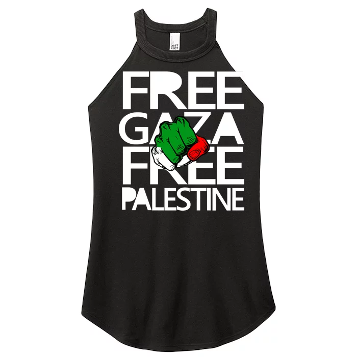 Free Gaza And Palestine Fist Women’s Perfect Tri Rocker Tank