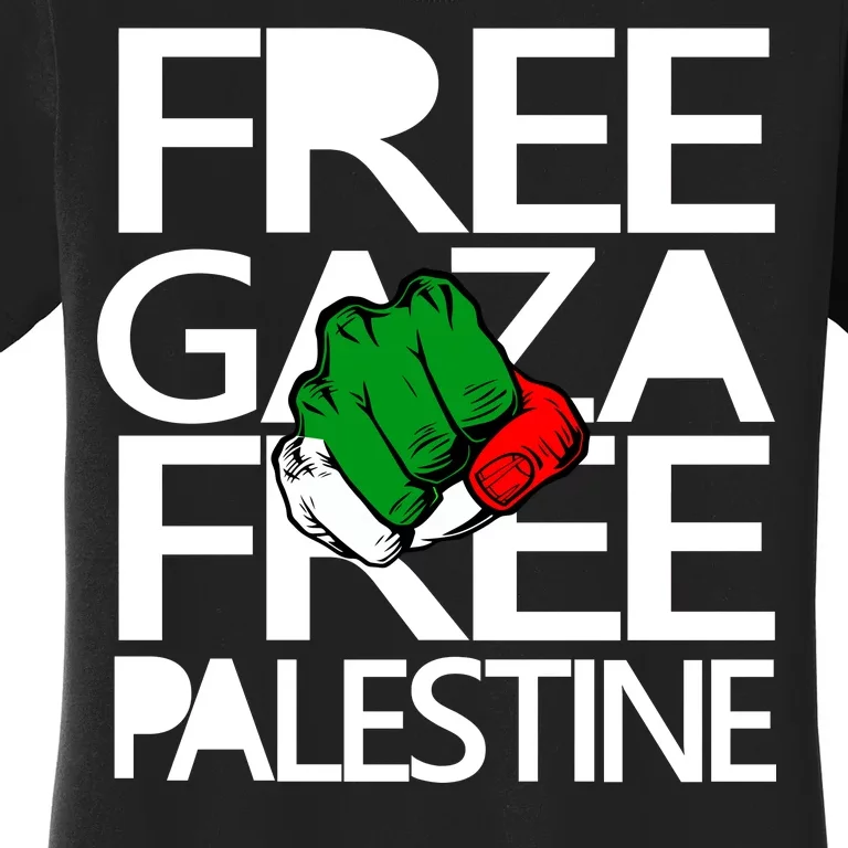 Free Gaza And Palestine Fist Women's T-Shirt