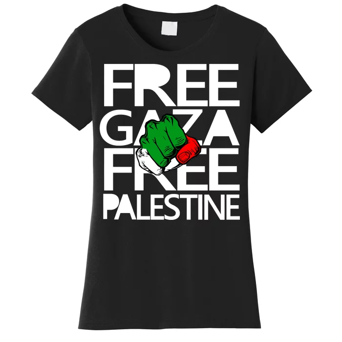 Free Gaza And Palestine Fist Women's T-Shirt