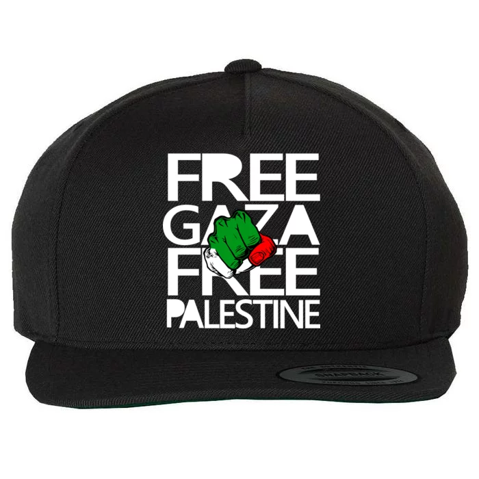 Free Gaza And Palestine Fist Wool Snapback Cap