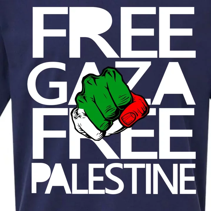 Free Gaza And Palestine Fist Sueded Cloud Jersey T-Shirt