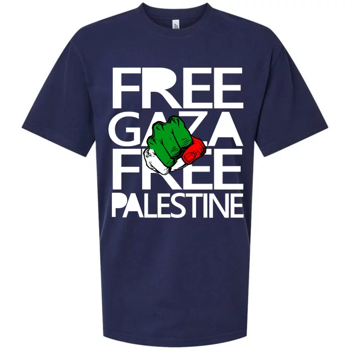 Free Gaza And Palestine Fist Sueded Cloud Jersey T-Shirt