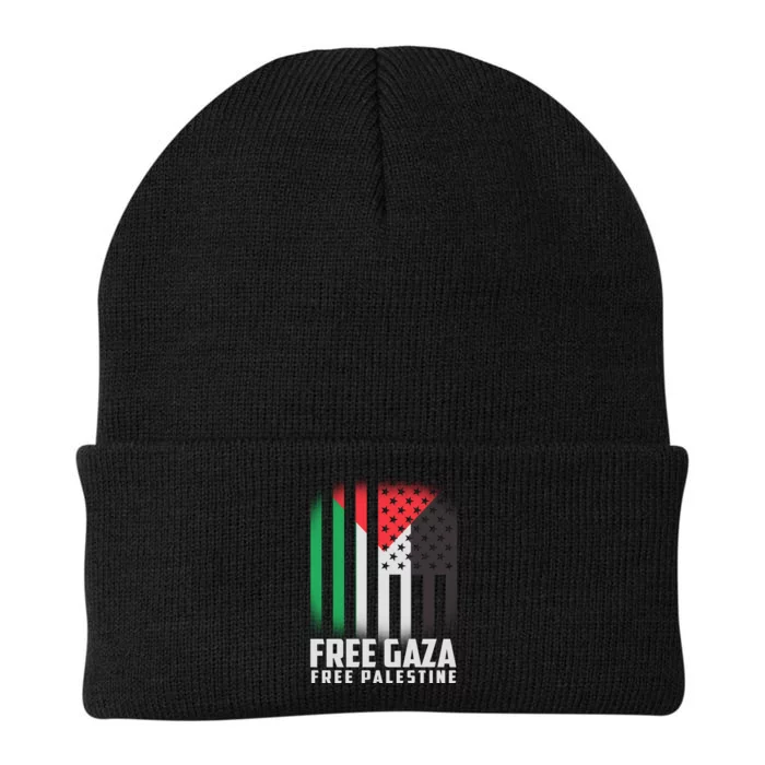 Free Gaza Free Palestine US Palestine Flag colors Knit Cap Winter Beanie