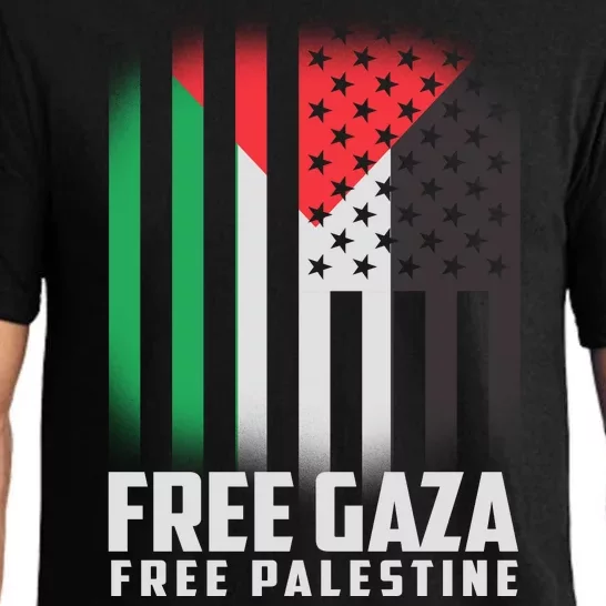 Free Gaza Free Palestine US Palestine Flag colors Pajama Set