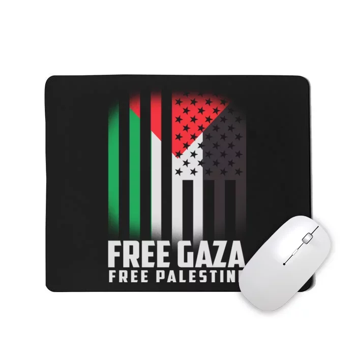 Free Gaza Free Palestine US Palestine Flag colors Mousepad