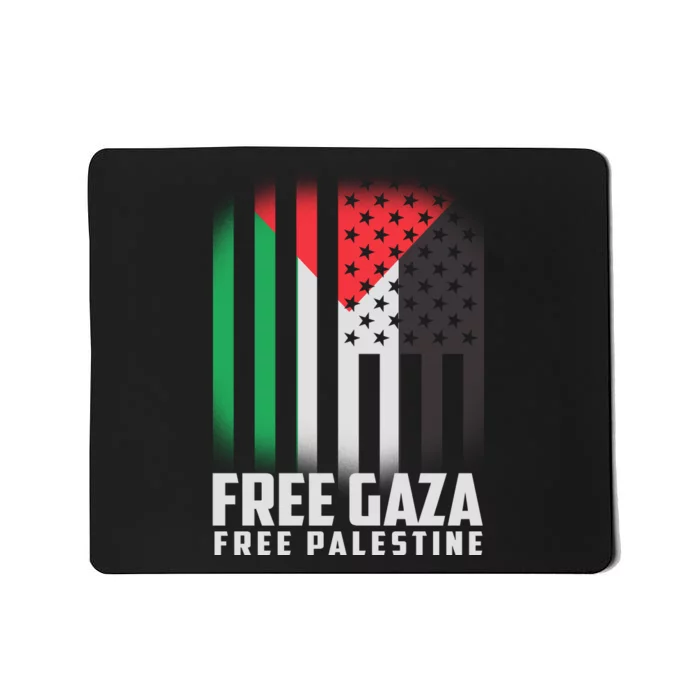 Free Gaza Free Palestine US Palestine Flag colors Mousepad