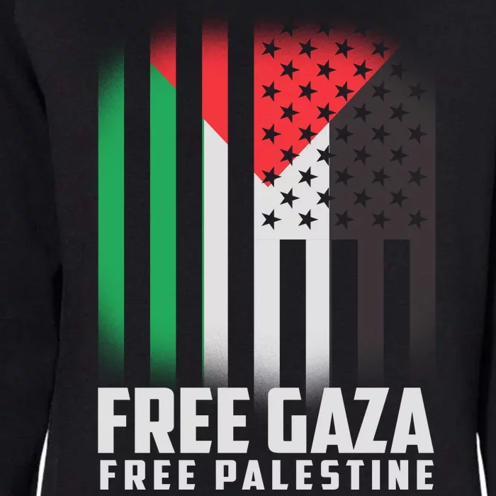 Free Gaza Free Palestine US Palestine Flag colors Womens California Wash Sweatshirt