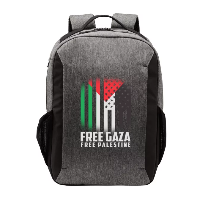 Free Gaza Free Palestine US Palestine Flag colors Vector Backpack