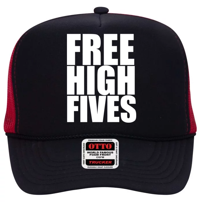 Free High Fives High Crown Mesh Trucker Hat