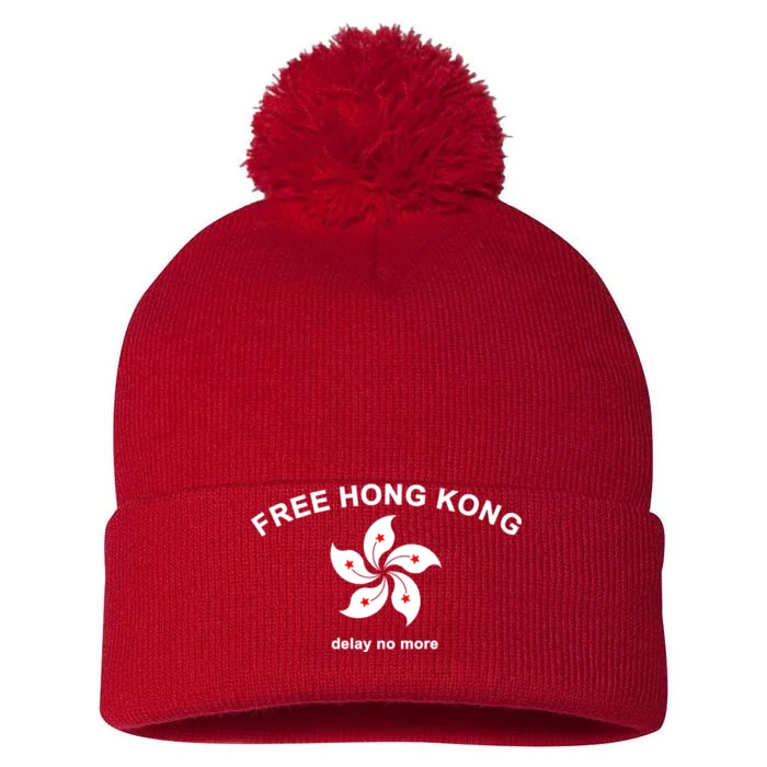 Free Hong Kong Delay No More Pom Pom 12in Knit Beanie