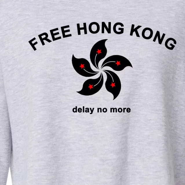 Free Hong Kong Delay No More Cropped Pullover Crew