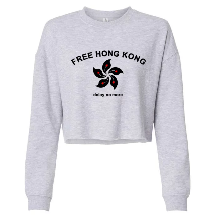 Free Hong Kong Delay No More Cropped Pullover Crew