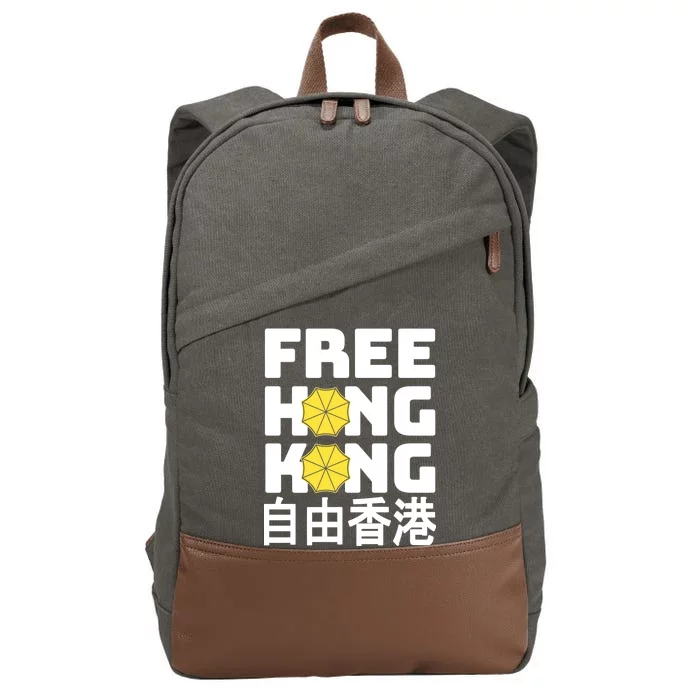 Free-Hong-Kong Support HK Cotton Canvas Backpack