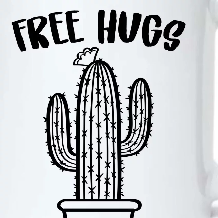 Free Hugs Cactus Black Color Changing Mug