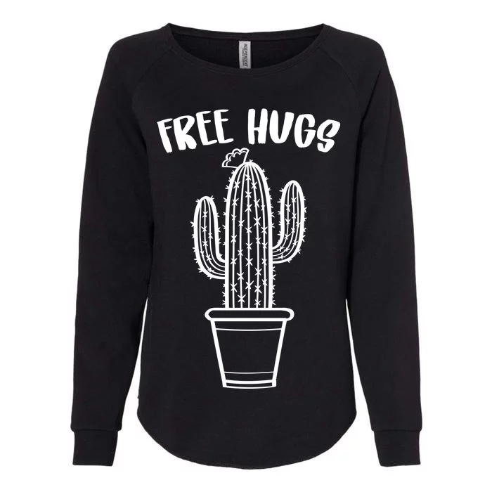 Free Hugs Cactus Womens California Wash Sweatshirt