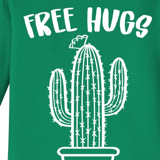 Free Hugs Cactus Baby Long Sleeve Bodysuit