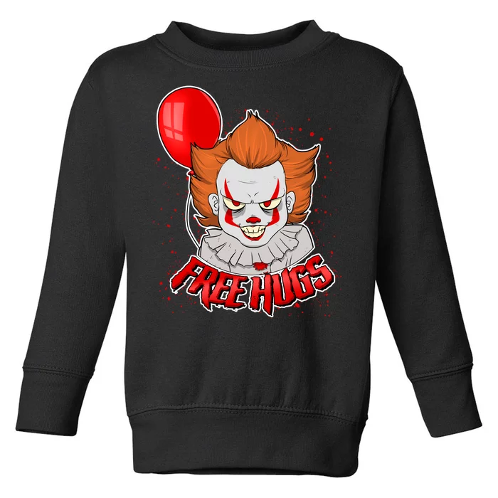 Free Hugs Scary Clown Funny Toddler Sweatshirt