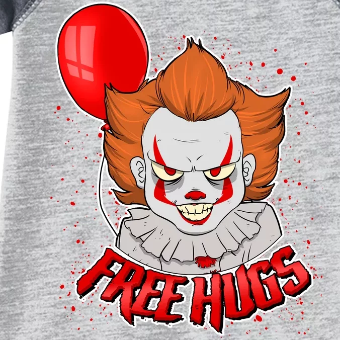 Free Hugs Scary Clown Funny Infant Baby Jersey Bodysuit