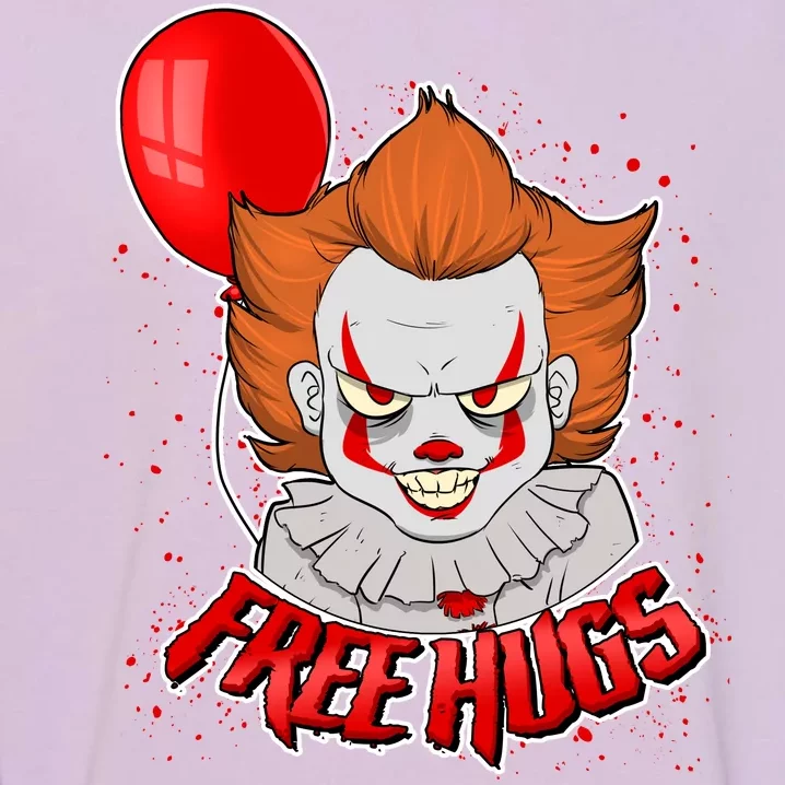 Free Hugs Scary Clown Funny Garment-Dyed Sweatshirt