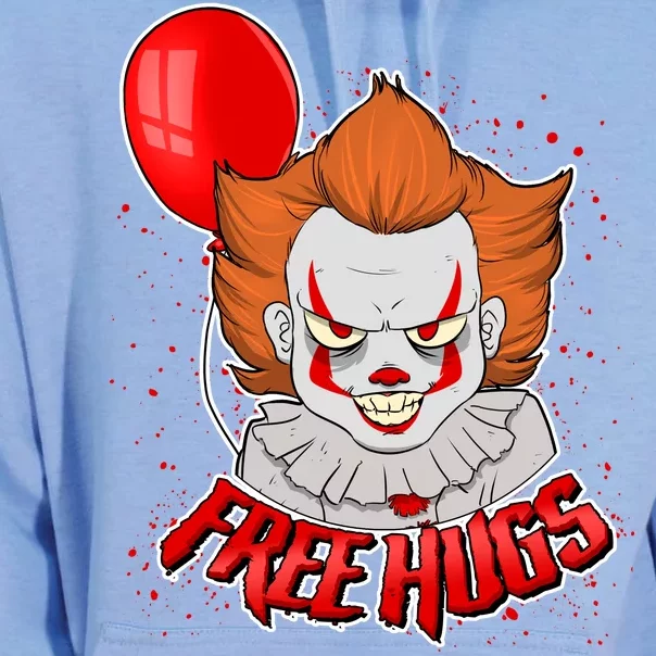 Free Hugs Scary Clown Funny Unisex Surf Hoodie