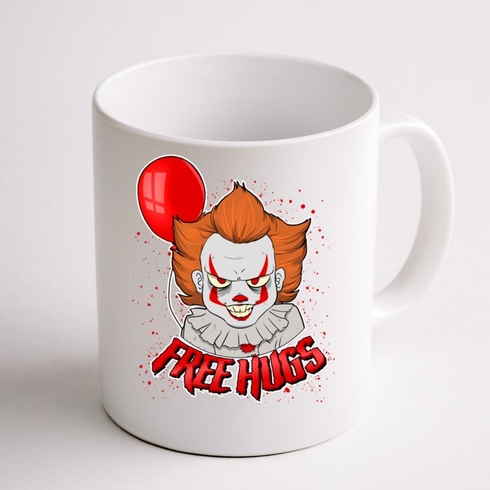 Free Hugs Scary Clown Funny Front & Back Coffee Mug