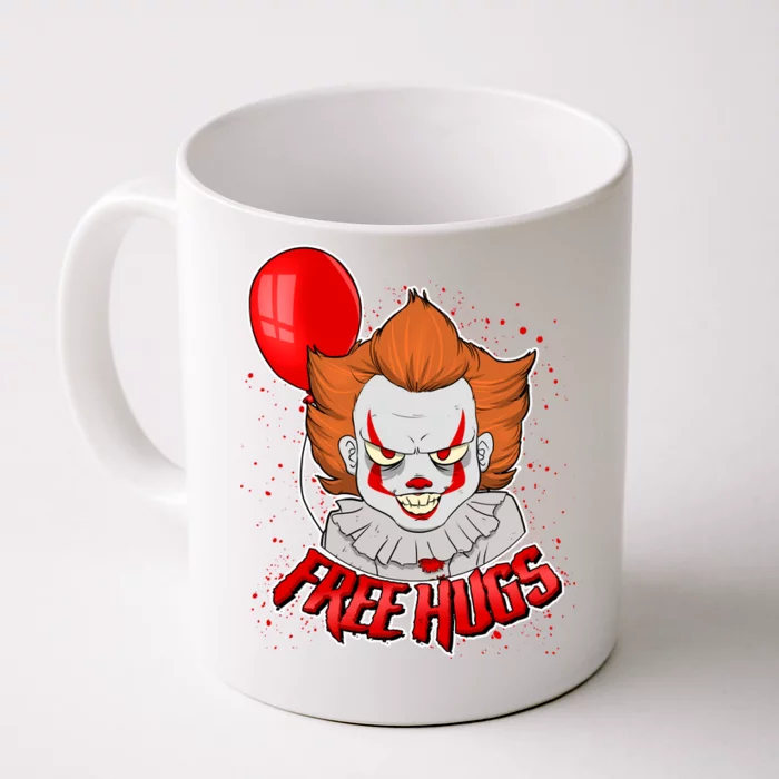 Free Hugs Scary Clown Funny Front & Back Coffee Mug