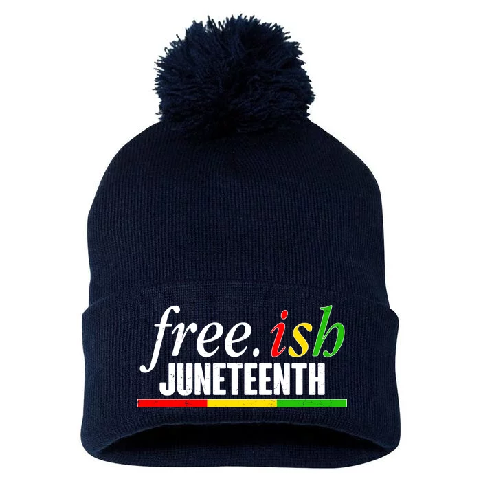 Free-ish Juneteenth Pom Pom 12in Knit Beanie