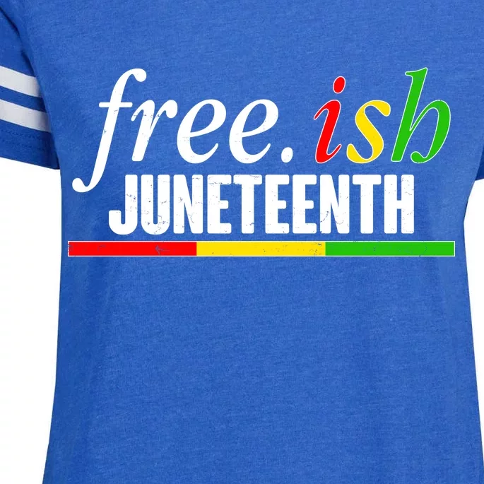 Free-ish Juneteenth Enza Ladies Jersey Football T-Shirt