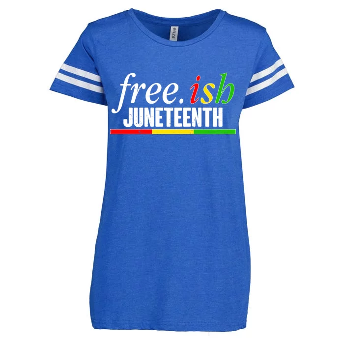 Free-ish Juneteenth Enza Ladies Jersey Football T-Shirt