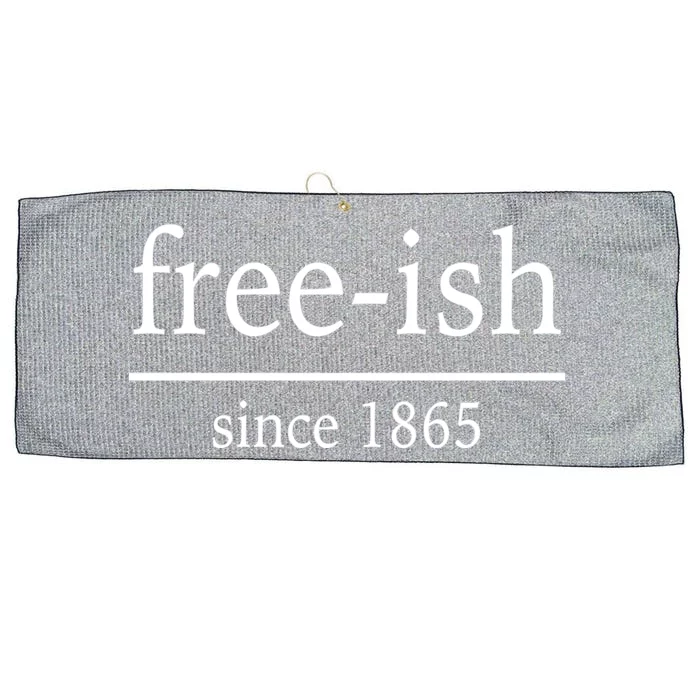 Free-ish Since 1865 Large Microfiber Waffle Golf Towel