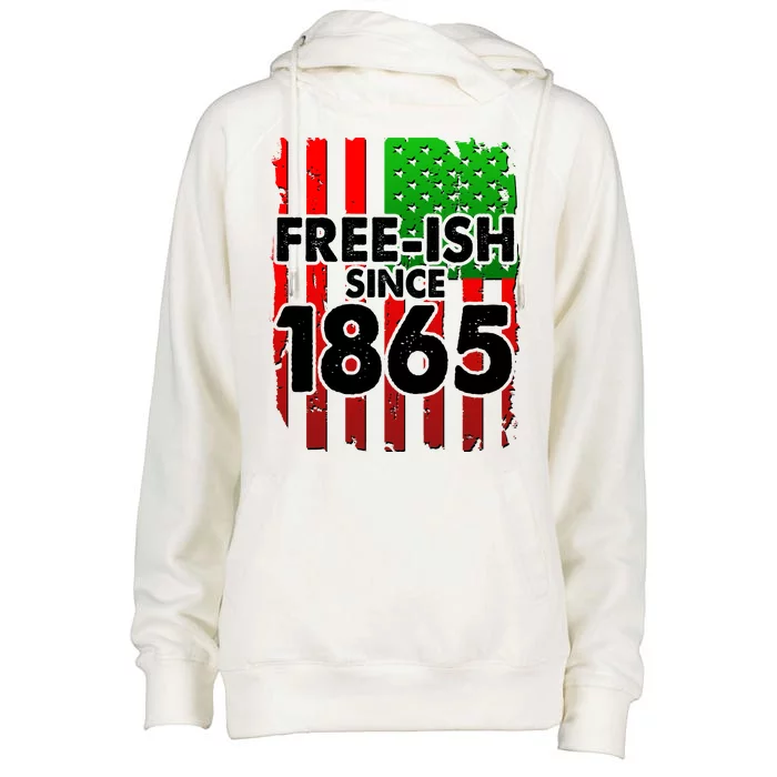 Free-ish Since 1865 Juneteenth Womens Funnel Neck Pullover Hood