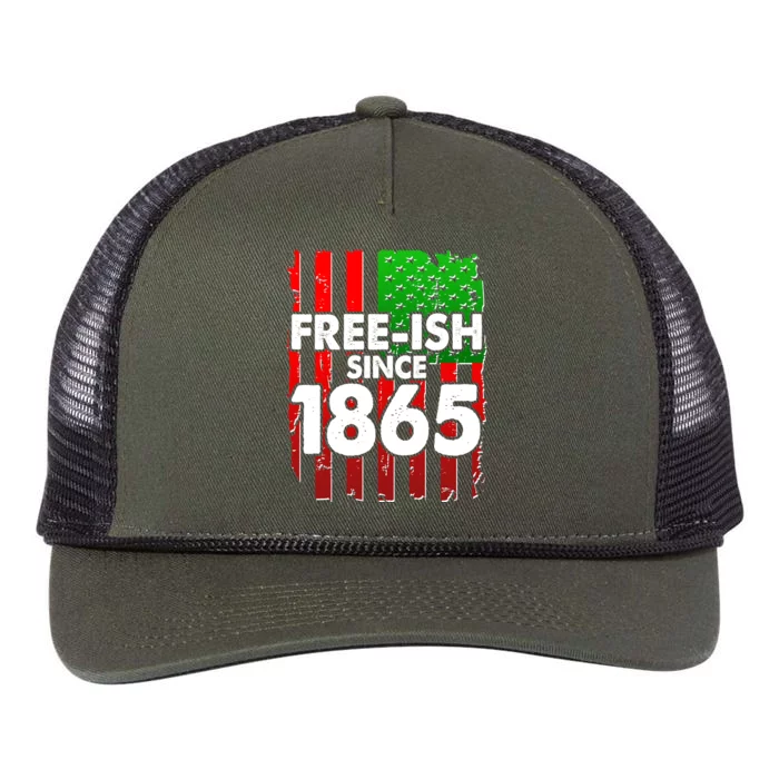 Free-ish Since 1865 Juneteenth Retro Rope Trucker Hat Cap