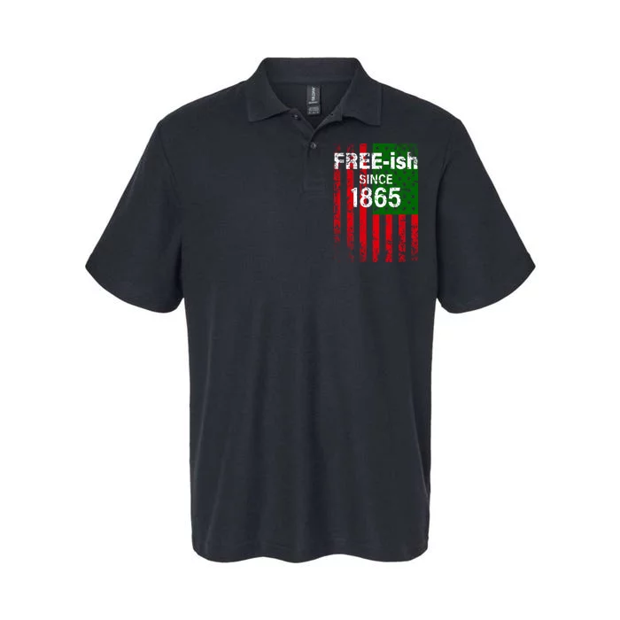 Free-ish Since 1865 Juneteenth Day Flag Black Pride Softstyle Adult Sport Polo