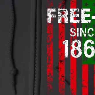 Free-ish Since 1865 Juneteenth Day Flag Black Pride Full Zip Hoodie