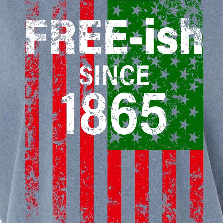 Free-ish Since 1865 Juneteenth Day Flag Black Pride Garment-Dyed Women's Muscle Tee