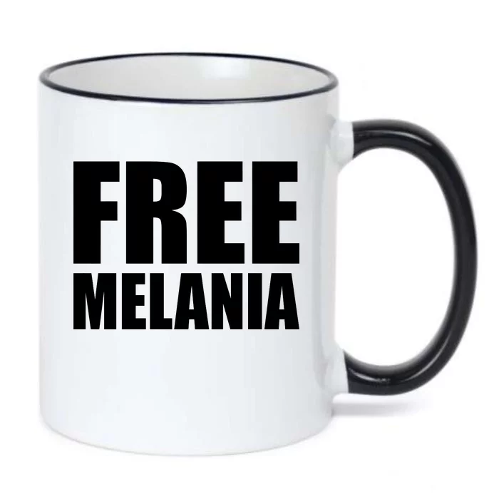 Free Melania Bold Text Black Color Changing Mug