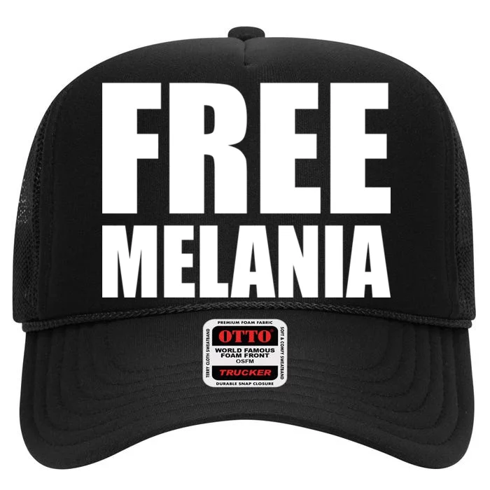 Free Melania Bold Text High Crown Mesh Trucker Hat