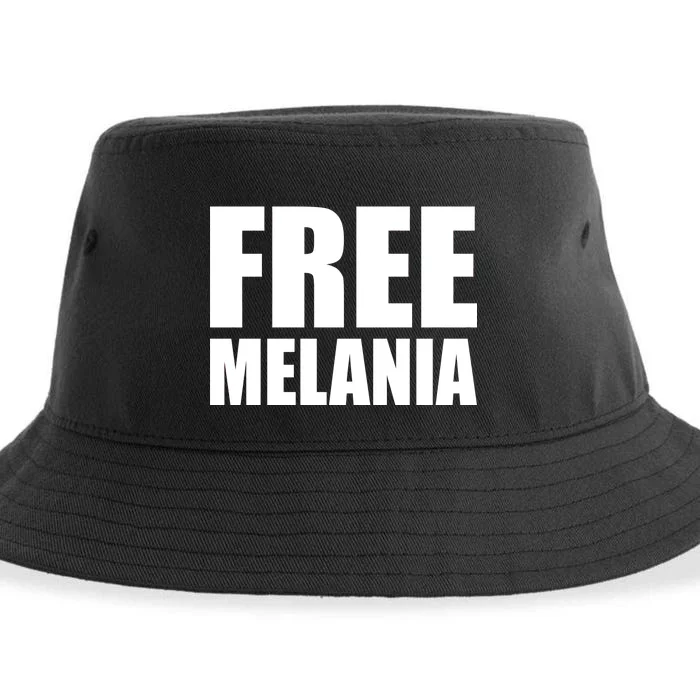 Free Melania Bold Text Sustainable Bucket Hat