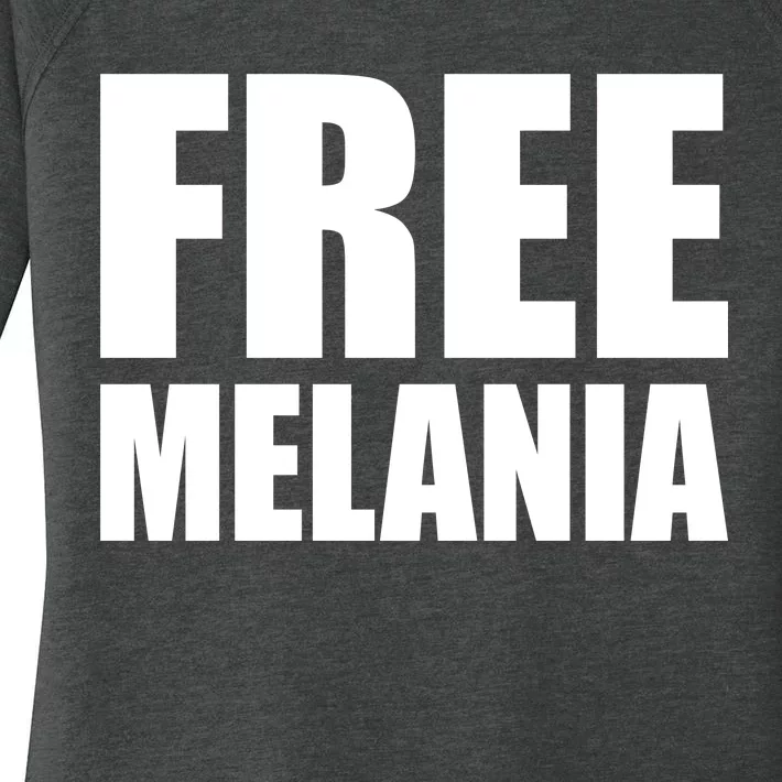 Free Melania Bold Text Women's Perfect Tri Tunic Long Sleeve Shirt