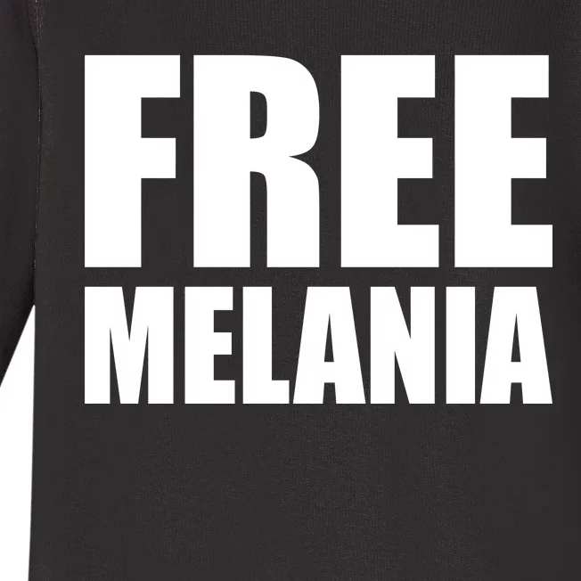 Free Melania Bold Text Baby Long Sleeve Bodysuit