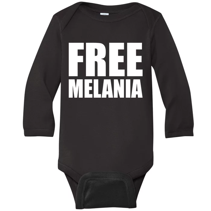 Free Melania Bold Text Baby Long Sleeve Bodysuit